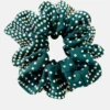 Dark Green Scrunchie With Stones -Quatro Clothing Shop DarkGreenScrunchiewithStones