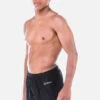 Mens Black Shorts -Quatro Clothing Shop MENS SHORTS BLACK QJSBK FRONT