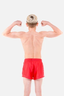 Mens Red Shorts -Quatro Clothing Shop MENS SHORT RED QJSR BACK