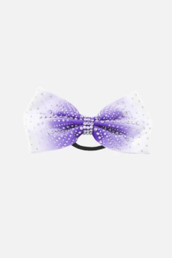 Purple Ombre Rhinestone Bow