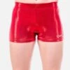 Red Mystique Shorts 2 Red Mystique Shorts -Quatro Clothing Shop SHORTS RED QS004R FRONT