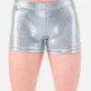 Silver Mystique Shorts -Quatro Clothing Shop SHORTS SILVER QS004S FRONT
