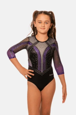 Adorn Black And Purple 3/4 Sleeve