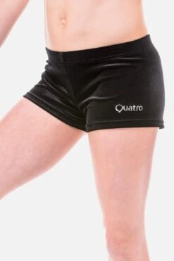 Black Velour Shorts -Quatro Clothing Shop black velour shorts configurable 842203