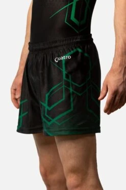 Determination Black And Green Shorts