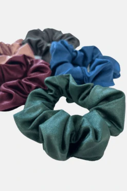 Green Wet Look Lycra Scrunchie -Quatro Clothing Shop green wetlook lycra scrunchie simple 927762