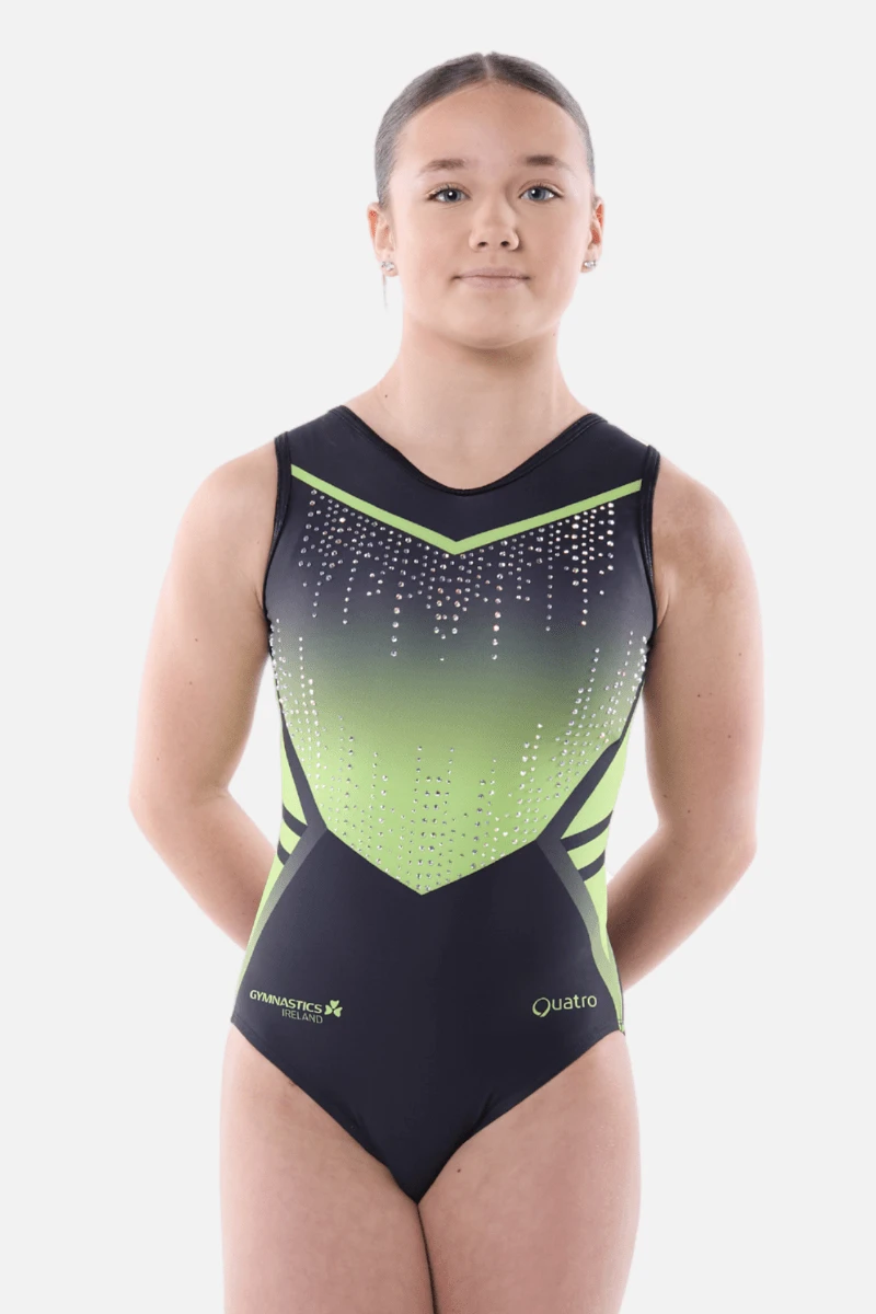 Gymnastics Ireland Fan Range Black Women’s Leotard 3 Gymnastics Ireland Fan Range Black Women’s Leotard