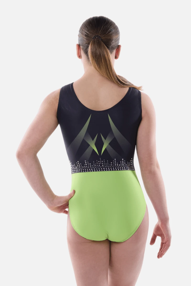 Gymnastics Ireland Fan Range Lime Women’s Leotard 4 Gymnastics Ireland Fan Range Lime Women’s Leotard - Image 2