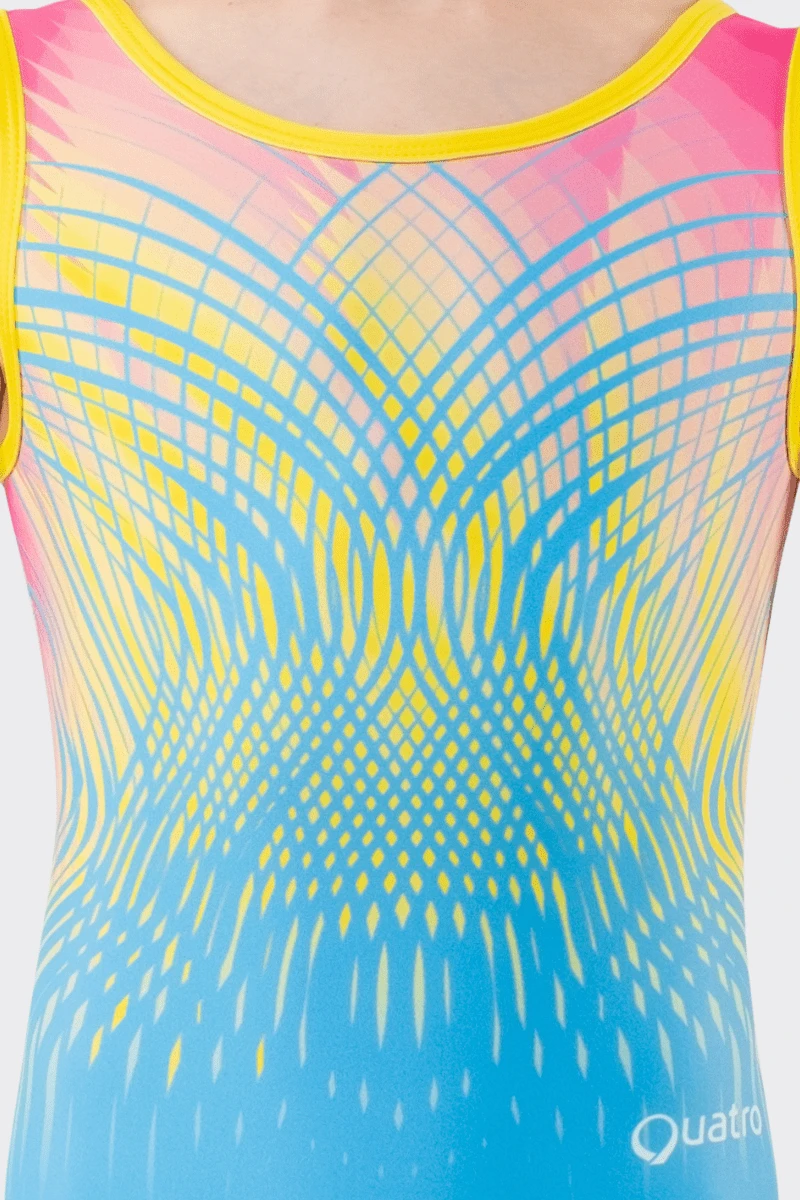 Kaleidoscope Short Sleeve Leotard 4 Kaleidoscope Short Sleeve Leotard - Image 2