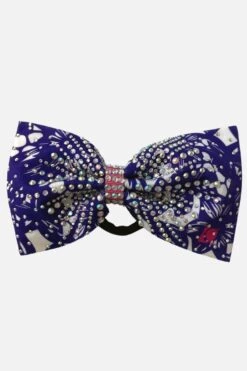 Lace Purple Rhinestone Bow