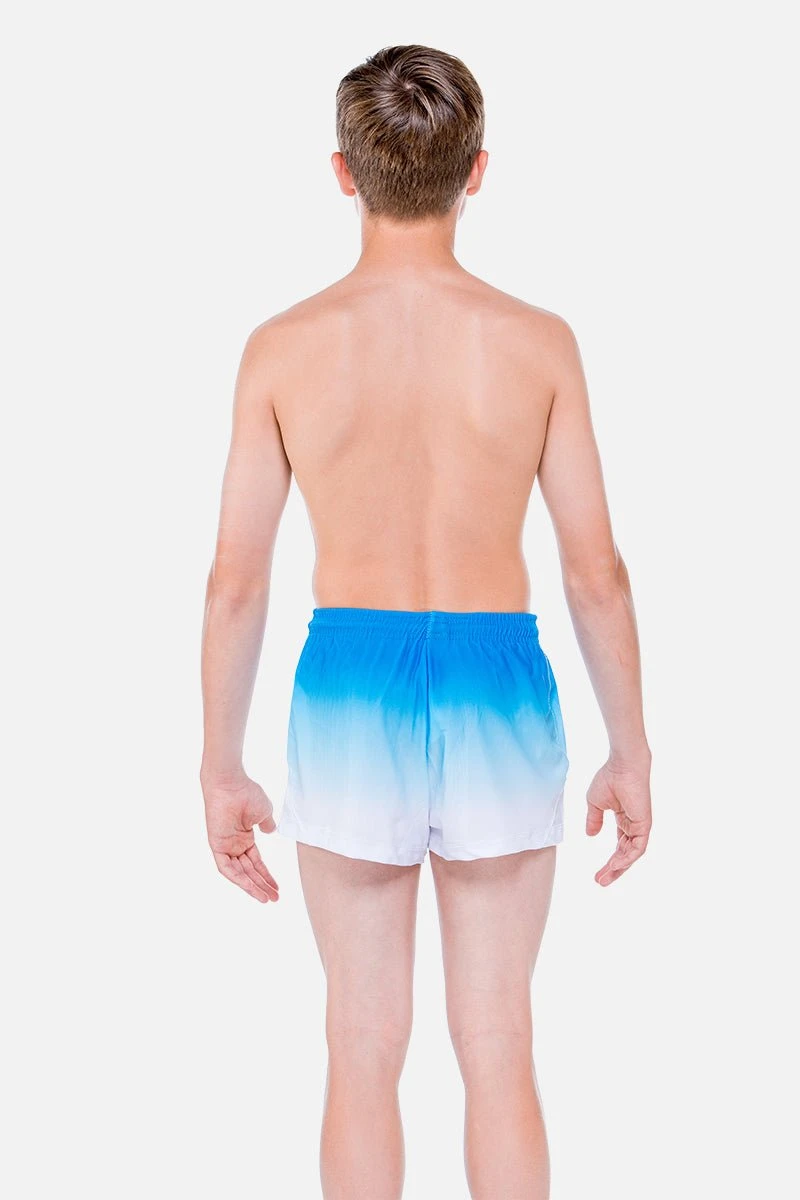 Mens Ocean Blue And White Ombre Shorts 4 Mens Ocean Blue And White Ombre Shorts - Image 2