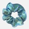 Opal Blue Mystique Scrunchie -Quatro Clothing Shop opal blue wet look scrunchie simple 483314