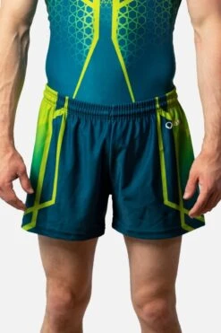 Perseverance Teal And Green Shorts