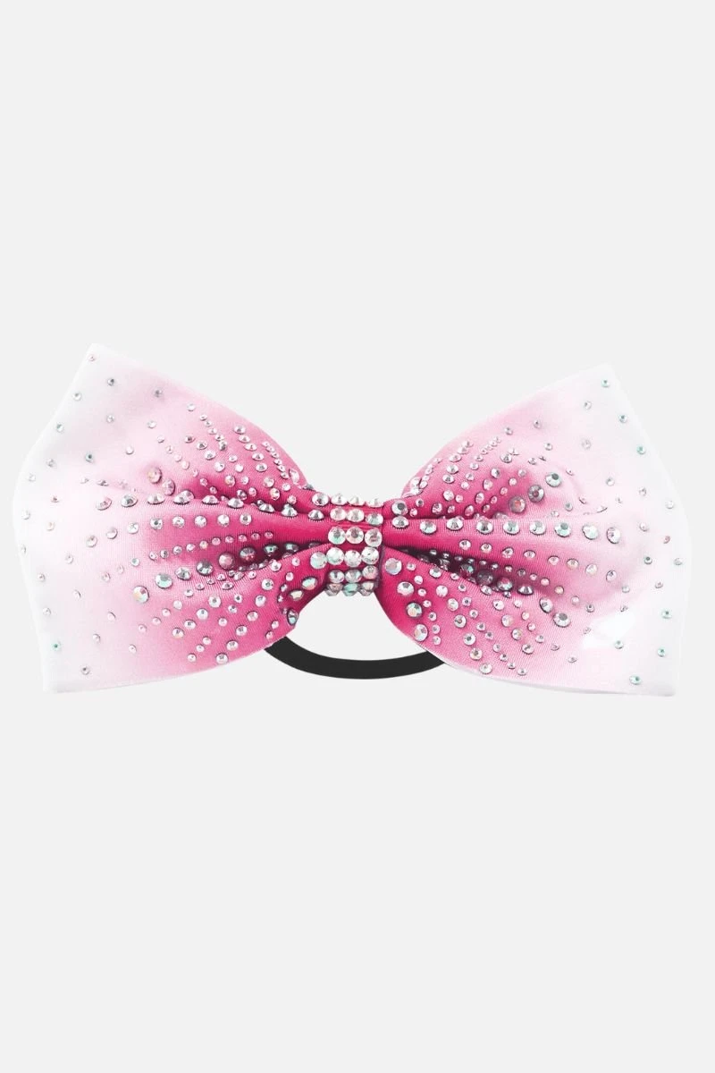 Pink Ombre Rhinestone Bow 3 Pink Ombre Rhinestone Bow