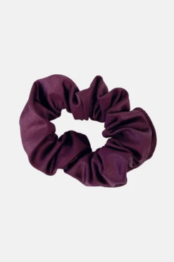 Plum Wet Look Lycra Scrunchie