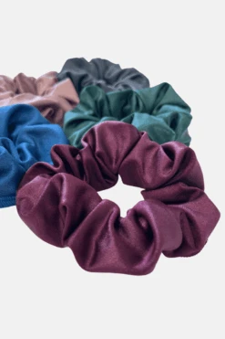 Plum Wet Look Lycra Scrunchie -Quatro Clothing Shop plum wetlook lycra scrunchie simple 499625