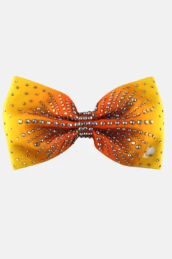 Yellow To Orange Ombre Rhinestone Bow